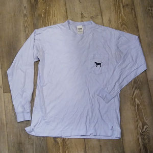 VS light blue long sleave with dog on pocket